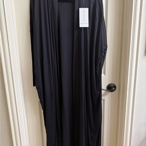 Athleta Black Modal Full Length Robe S/M